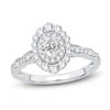 Thumbnail Image 1 of Diamond Engagement Ring 3/4 ct tw Oval/Round 14K White Gold