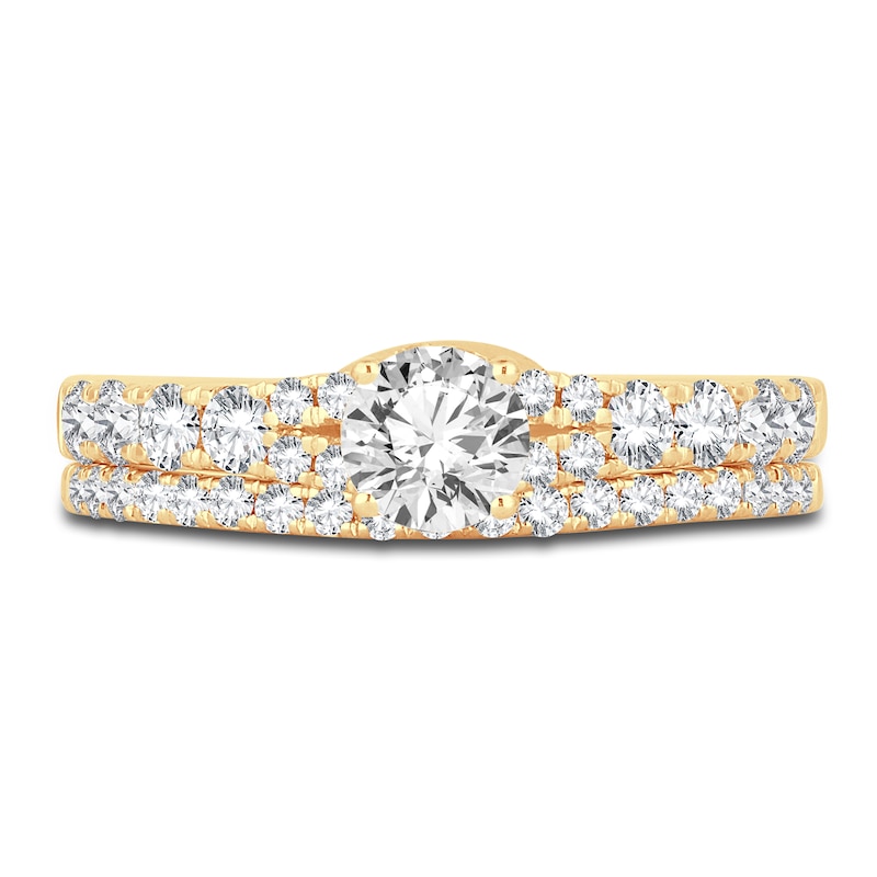 Main Image 3 of Diamond Bridal Set 1-1/4 ct tw Round 14K Yellow Gold