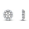 Thumbnail Image 3 of Diamond Halo Stud Earring Jackets 1/2 ct tw Round 14K White Gold