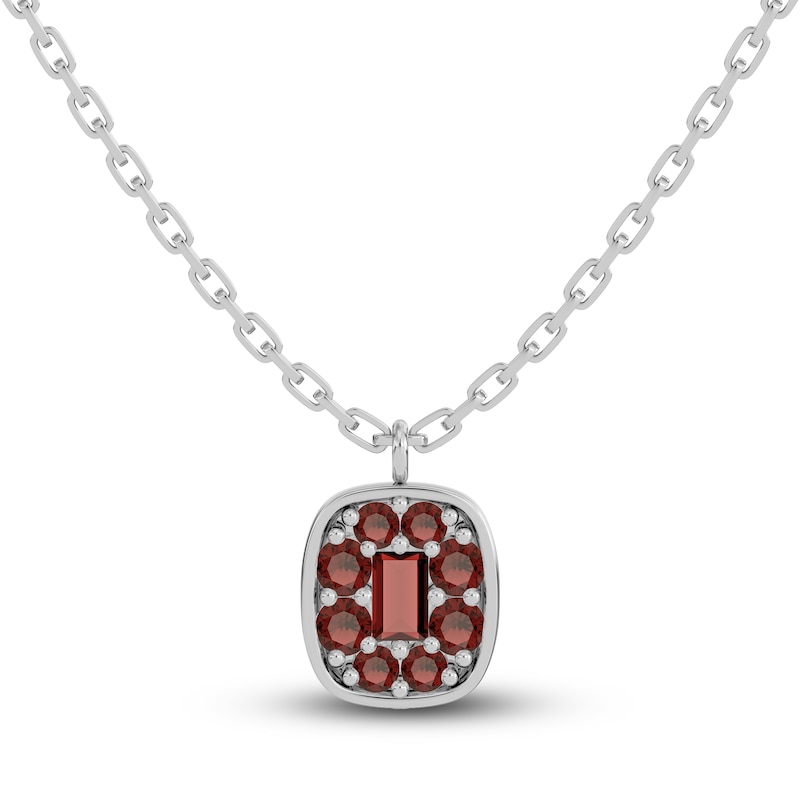 Juliette Maison Natural Garnet Pendant Necklace 10K Gold