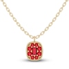 Thumbnail Image 1 of Juliette Maison Natural Ruby Pendant Necklace 10K Yellow Gold