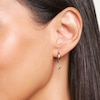 Thumbnail Image 1 of Juliette Maison Natural Pink Tourmaline Starburst Drop Earrings 10K White Gold