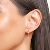 Thumbnail Image 2 of Juliette Maison Natural Pink Tourmaline Starburst Drop Earrings 10K White Gold