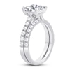 Thumbnail Image 1 of Lab-Created Diamond Bridal Set 3 ct tw Princess/Round 14K White Gold