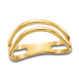 High-Polish Double Wave Ring 14K Yellow Gold