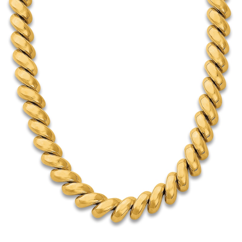 San Marco Chain Necklace 14K Yellow Gold 16"