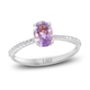 Thumbnail Image 1 of LALI Jewels Natural Amethyst Engagement Ring 1/10 ct  Diamonds 14K White Gold