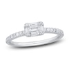 Thumbnail Image 1 of Baguette-Cut & Round Diamond Ring 1/3 ct tw 10K White Gold