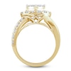 Thumbnail Image 2 of Diamond Pear Engagement Ring 3 ct tw Round 14K Yellow Gold