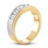 Thumbnail Image 1 of Men's Lab-Created Diamond Anniversary Band 1 ct tw Round 14K Two-Tone Gold