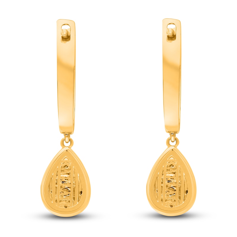 Main Image 3 of Kallati Diamond Teardrop Dangle Earrings 3/8 ct tw Round 14K Yellow Gold