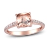 Thumbnail Image 1 of Cushion-Cut Natural Morganite & Diamond Engagement Ring 1/8 ct tw 14K Rose Gold