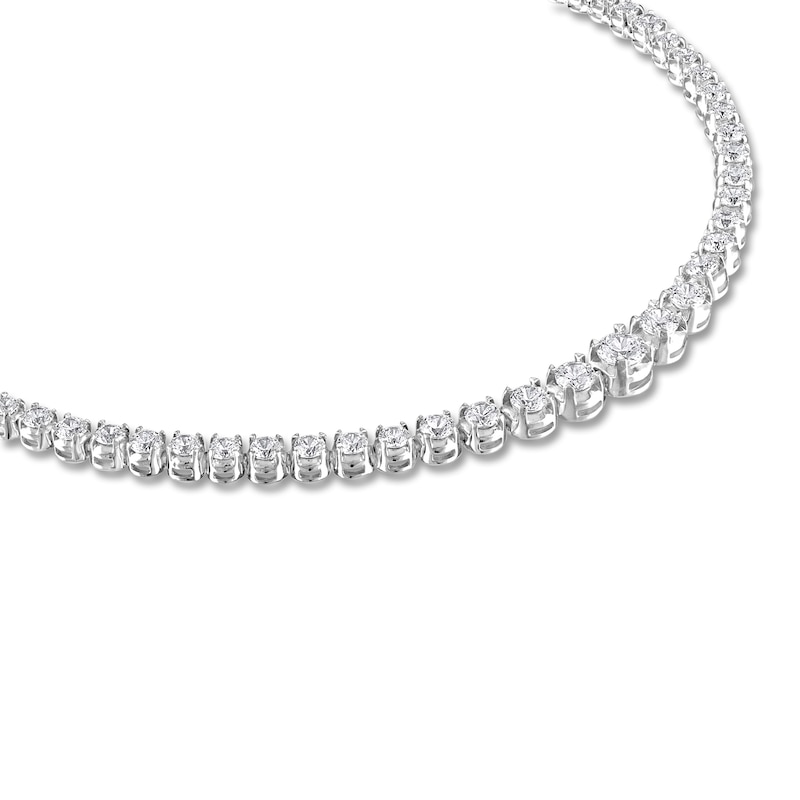 Main Image 2 of Diamond Tennis Necklace 15ct tw 14K White Gold