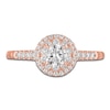 Thumbnail Image 3 of Diamond Double Halo Engagement Ring 5/8 ct tw 14K Rose Gold