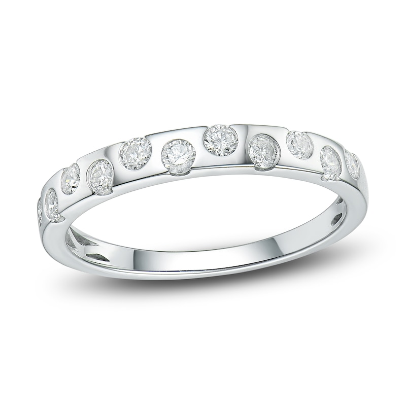 Main Image 1 of Diamond Bezel Anniversary Band 3/8 ct tw 14K White Gold