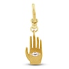 Thumbnail Image 1 of Charm'd by Lulu Frost 10K Yellow Gold White Sapphire Palm of Peace Charm