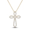 Thumbnail Image 1 of Diamond Cross Necklace 1/3 ct tw 10K Yellow Gold 18&quot;