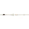 Thumbnail Image 2 of Oval-Cut Natural Garnet & Diamond Station Bracelet 1/15 ct tw 10K Yellow Gold 7.25&quot;