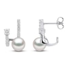 Thumbnail Image 2 of Yoko London Akoya Cultured Pearl & Diamond Bar Earrings 1/3 ct tw 18K White Gold