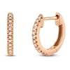 Thumbnail Image 0 of Shy Creation Diamond Huggie Hoop Earrings 1/15 ct tw 14K Rose Gold SC22004024