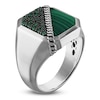 Thumbnail Image 2 of 1933 by Esquire Men's Natural Malachite & Green Onyx Ring Sterling Silver