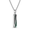 Thumbnail Image 2 of 1933 by Esquire Men's Natural Malachite & Green Onyx Necklace Sterling Silver 22&quot;