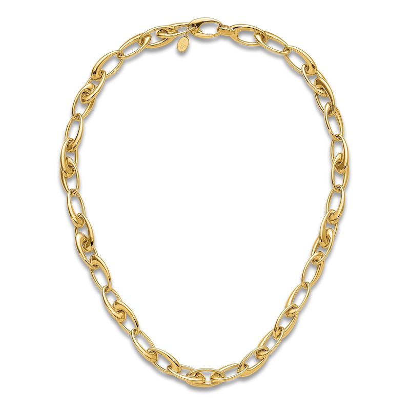 Blue Nile X Jared Tapered Oval Link Necklace 14K Yellow Gold 18"