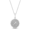 Thumbnail Image 1 of Diamond Dragonfly Medallion Necklace 1/4 ct tw Sterling Silver 18&quot;