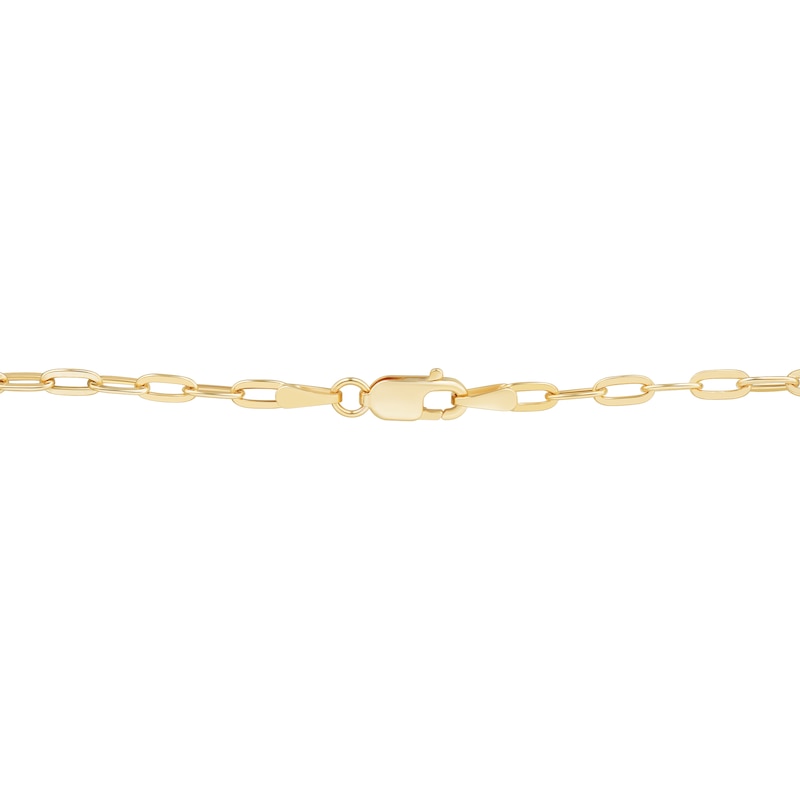 Main Image 3 of Italia D'Oro Hollow Paperclip Chain Necklace & Bracelet Set 14K Yellow Gold