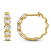 Thumbnail Image 2 of Blue Nile X Jared Diamond Scalloped Hoop Earrings 1 ct tw 14K Yellow Gold