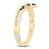 Thumbnail Image 2 of Pnina Tornai Natural London Blue Topaz & Diamond Contour Anniversary Ring 1/6 ct tw 14K Yellow Gold