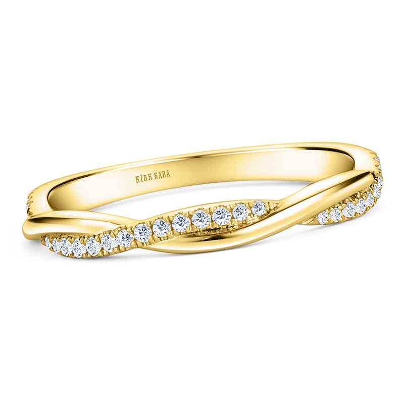 Main Image 1 of Kirk Kara Diamond Twist Wedding Band 1/6 ct tw 14K Yellow Gold