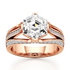 Thumbnail Image 1 of J'Lure Lab-Created Diamond Hexagon Step-Cut Engagement Ring 3-1/2 ct tw 18K Rose Gold