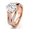 Thumbnail Image 4 of J'Lure Lab-Created Diamond Hexagon Step-Cut Engagement Ring 3-1/2 ct tw 18K Rose Gold