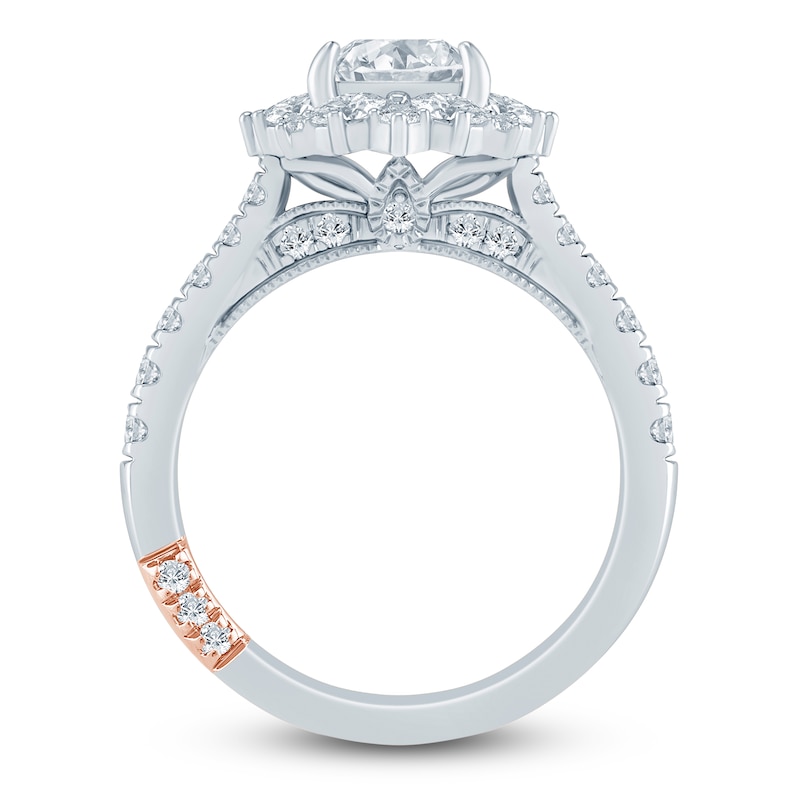 Main Image 4 of Pnina Tornai Princess-Cut Lab-Created Diamond Halo Engagement Ring 1-3/4 ct tw 14K White Gold