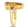 Thumbnail Image 3 of Le Vian Silhouette Elongated Pear-Shaped Natural Citrine Ring 1/4 ct tw Diamonds 14K Honey Gold