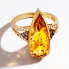 Thumbnail Image 4 of Le Vian Silhouette Elongated Pear-Shaped Natural Citrine Ring 1/4 ct tw Diamonds 14K Honey Gold