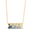 Thumbnail Image 1 of Le Vian Tramonto D'Oro Denim Ombré Sapphire Bar Necklace 14K Honey Gold 18&quot;