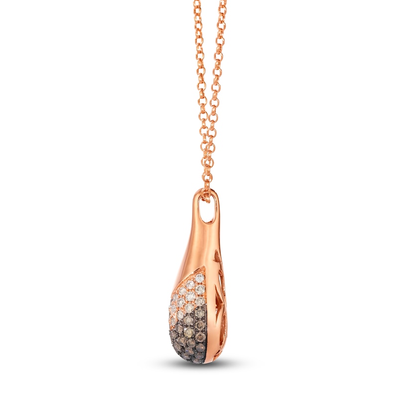 Main Image 2 of Le Vian Diamond Teardrop Necklace 3/4 ct tw 14K Strawberry Gold 19&quot;