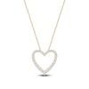 Thumbnail Image 1 of Lab-Created Diamond Graduated Open-Heart Necklace 1 ct tw 14K Yellow Gold 18&quot;