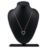 Thumbnail Image 5 of Lab-Created Diamond Graduated Open-Heart Necklace 1 ct tw 14K Yellow Gold 18&quot;