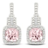 Thumbnail Image 3 of Cushion-Cut Natural Morganite & Diamond Gift Set 1/5 ct tw Sterling Silver