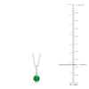 Thumbnail Image 4 of Round-Cut Natural Emerald & Diamond Pendant Necklace 1/20 ct tw 14K White Gold 18&quot;