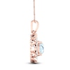 Thumbnail Image 3 of Aquamarine Necklace 5/8 ct tw Diamonds 10K Rose Gold