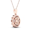 Thumbnail Image 4 of Aquamarine Necklace 5/8 ct tw Diamonds 10K Rose Gold