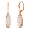 Thumbnail Image 2 of Le Vian Silhouette Oval-Cut Natural Opal Drop Earrings 1/15 ct tw Diamonds 14K Strawberry Gold