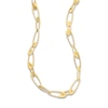 Thumbnail Image 2 of Italia D'Oro Tapered Oval Link Necklace 14K Yellow Gold 18&quot;