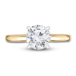 Diamond Solitaire Engagement Ring 7/8 ct tw Round 14K Yellow Gold (I2/I)