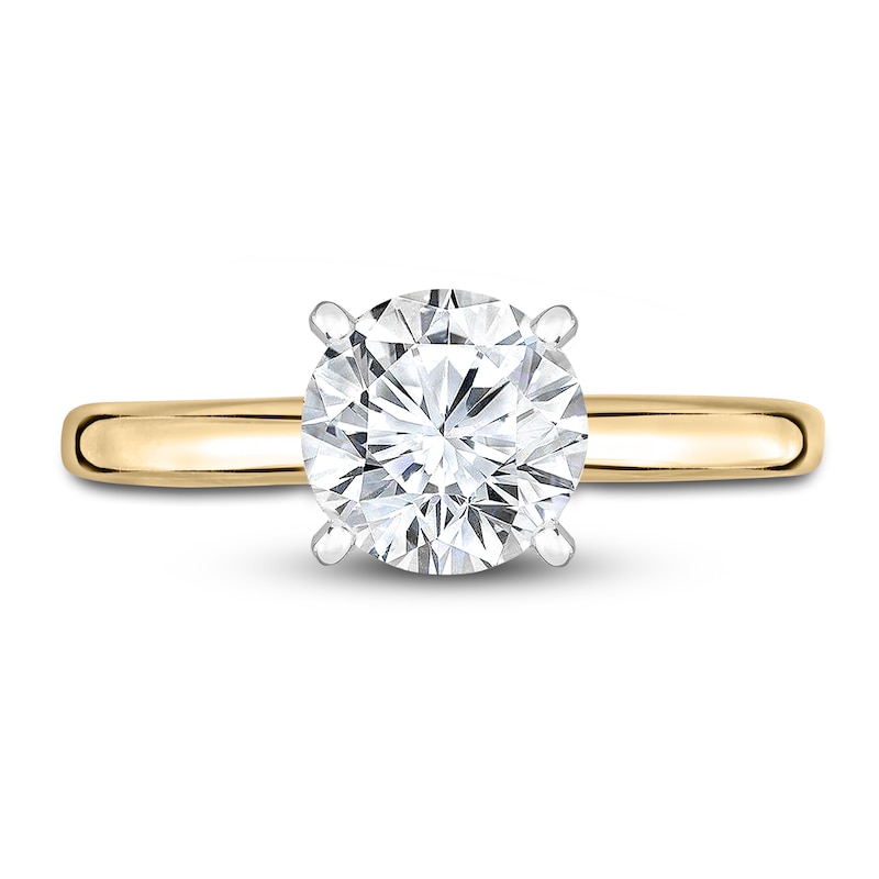 Main Image 1 of Diamond Solitaire Engagement Ring 7/8 ct tw Round 14K Yellow Gold (I2/I)