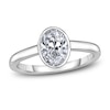 Thumbnail Image 1 of Diamond Solitaire Engagement Ring 2 ct tw Bezel-Set Oval 14K White Gold (I2/I)